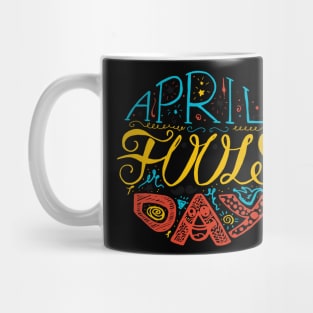 April fools day typography Mug